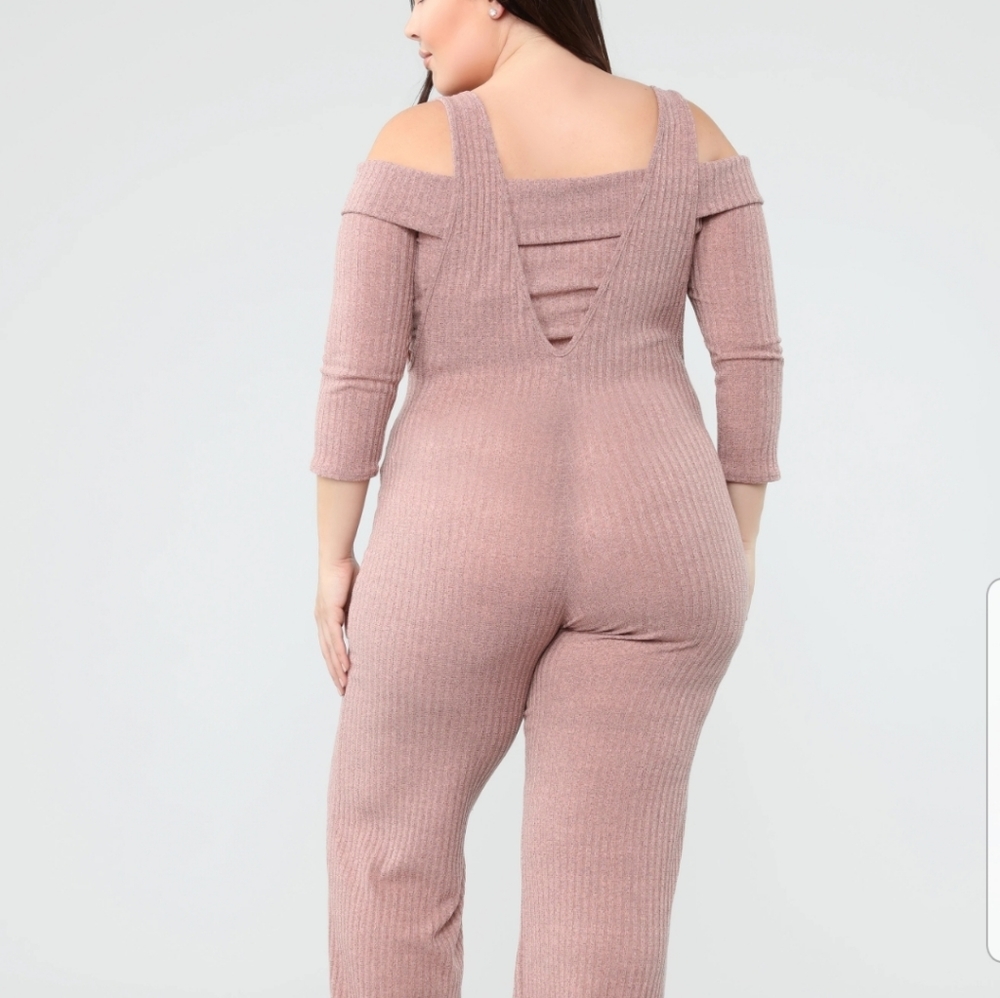Over It All Ribbed Set - Mauve - Picture 2 of 3